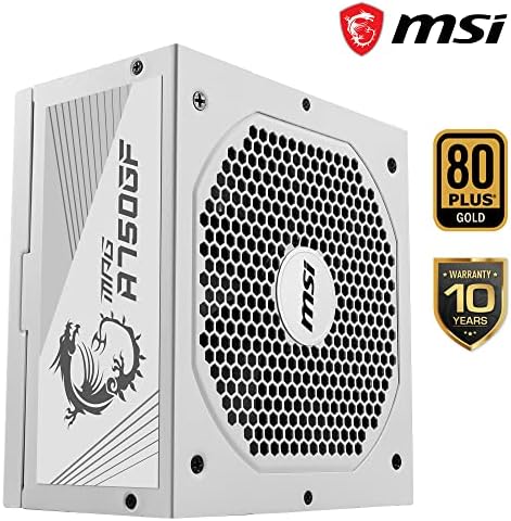 MSI MPG A750GF Fehér Szerencsejáték-Tápegység - Teljes Moduláris - 80 PLUS Gold Certified 750W - Japán 105°C Kondenzátor