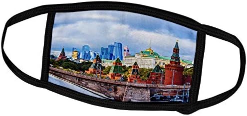 3dRose Alexis Fotózás - Moszkvai Kreml - Moszkvai Kreml Tornyai, majd a Modern Felhőkarcolók Moszkva Város - Álarcok (fm_267283_3)