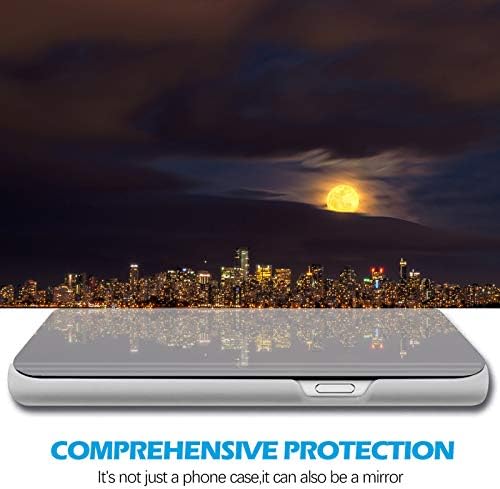 Kompatibilis a Samsung Galaxy A12 Esetben Flip Bőr Borító Tiszta S-Tükröt Ütésálló burkolat Kitámasztó Anti-Semmiből Védő Telefon Esetben