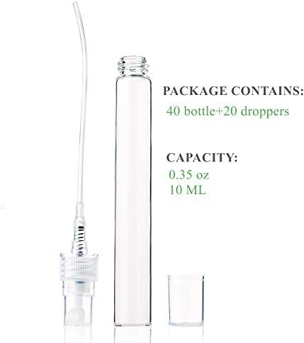 Yopay 60 Pack 10ml Köd Porlasztó Üveg Parfüm Spray Üveg Szett, Mini Üres Újratölthető Átlátszó Üveg Parfüm, Smink, Permetező Csövek, Tartályok
