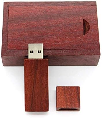 Piros Fa 2.0/3.0 USB Flash Drive, USB Disk Memory Stick Fából készült Doboz (3.0/64GB)