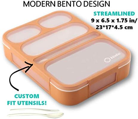 A csomag a Bento-Box Felnőtt, vagy Gyerek, 5 rekeszes BPA Mentes Eszközök (Narancssárga) + Jég Ebédre Zsákok (Aqua Narancs)