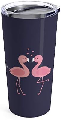 Flamingo Szerelmes Valentin Nap Esti Kék Dobon 20oz