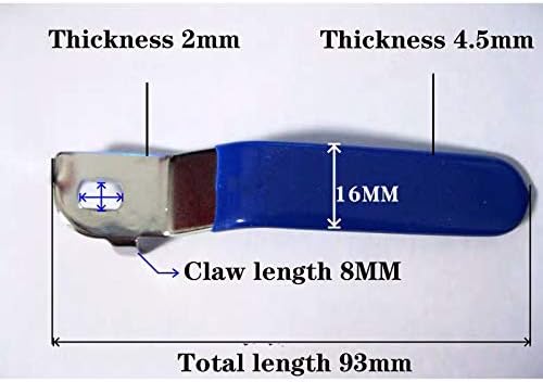 2 Db Kék Szelep Kezelni Lyuk Méret 5x8mm,Lyuk, Vastagsága 2 mm,Teljes hossz 93mm（5x8x2mm）