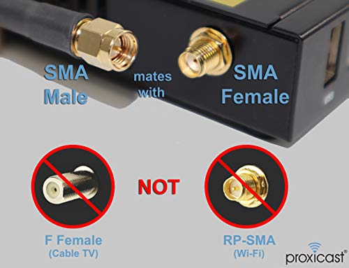 Proxicast 6 ft Ultra Flexibilis SMA Male - SMA Male Alacsony Veszteség Koax összekötő Kábel a 4G / LTE / 5G / Ham/ADS-B/GPS/RF