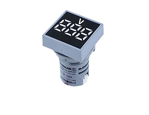 PCGV 22mm Mini Digitális Voltmérő Tér AC 20-500V Voltos Feszültség Teszter Méter Power LED Kijelző Kijelző (Szín : Piros)