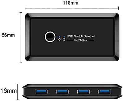 KXDFDC USB 3.0 Switch Hub Selector 2 Db Megosztás 4 Eszközök Billentyűzet, Egér, Nyomtató