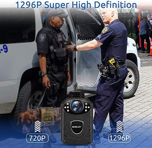 BOBLOV Csomag Üzlet, KJ21 Test Kamera, 1296P Testen Hordható Fényképezőgép Támogatja a Memóriát Bővíteni Max 128G 8-10Hours Felvevő Rendőri