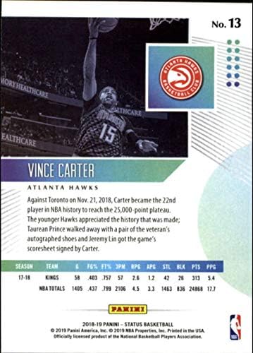 2018-19 Panini Állapota 13 Vince Carter Atlanta Hawks NBA Kosárlabda Trading Card