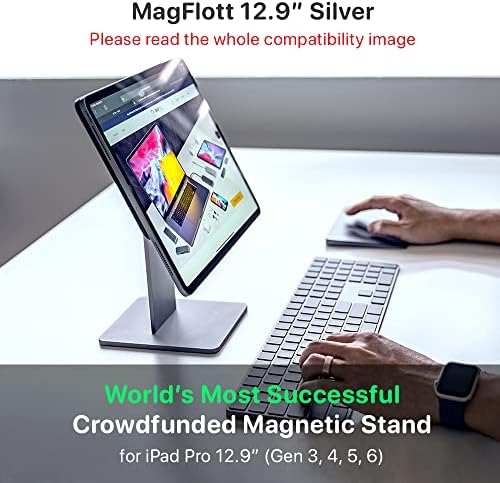 CharJenPro Szabadalmaztatott MagFlott Premium Mágneses Állvány iPad Pro 12.9 Ezüst. Ahogy láttam a Kickstarteren. Ívelt