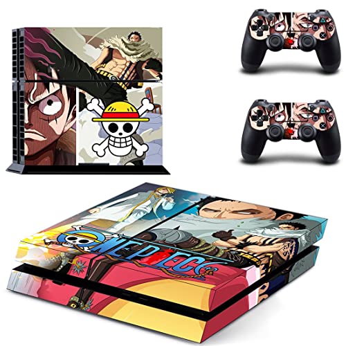 Anime Egy-Két Piecee Luffy Zoro Sanji Ace PS4 vagy PS5 Bőr Matrica, Matrica A Sony PlayStation 4 - 5 Konzol, 2 Vezérlők PS4 vagy PS5 Bőr