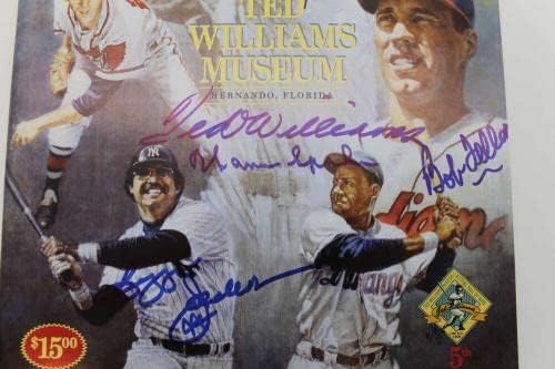 Ted Williams Aláírt 1998 Múzeum Évkönyve Autogramot Reggie Bankok Szövetség Loa D1997 - Dedikált MLB Magazinok