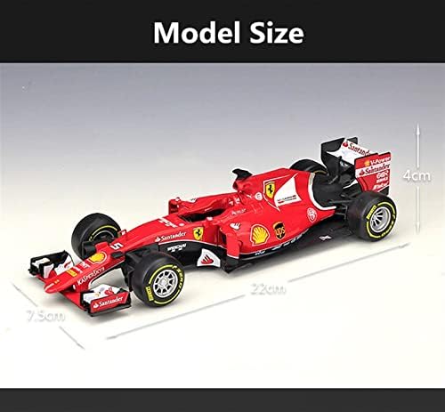 Méretarányos autó Modell 1:24 a Ferrari SF15-T 7 F1 2015 Formula Versenyautó Fém, Kész Autó Die-cast Modell Autó Gyűjteni Járművek