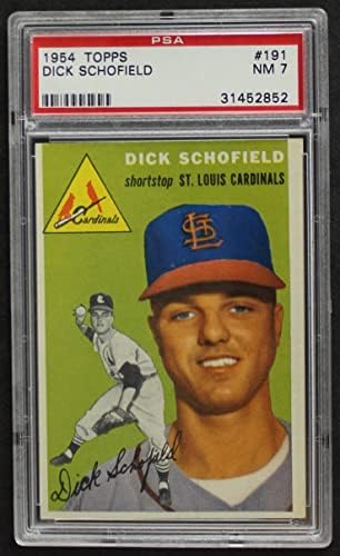1954 Topps 191 Dick Schofield St. Louis Cardinals (Baseball Kártya) PSA a PSA 7.00 Bíborosok