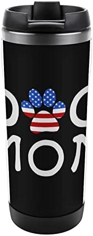 Kutya Anya USA Zászló Utazási kávéscsészék Fedél Hőszigetelt Poharak, Rozsdamentes Acél duplafalú Üveg Víz