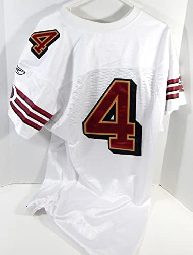 2007-ben a San Francisco 49ers 4 Játék Kiadott Fehér Jersey 42 DP28534 - Aláíratlan NFL Játék Használt Mezek