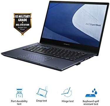 ASUS ExpertBook B5 Vékony & Light Flip Üzleti Laptop, 14 FHD, Intel Core i7-1195G7, 1 tb-os SSD-t, 16GB RAM, Egész Nap Akkumulátor,