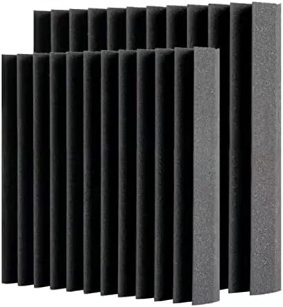 12 Pack Fekete Akusztikus Hab Panelek, 1 X 12 X 12 Akusztikus Panelek Hangszigetelt Stúdió Hab a Falak hangelnyelő Panel hangszigetelő