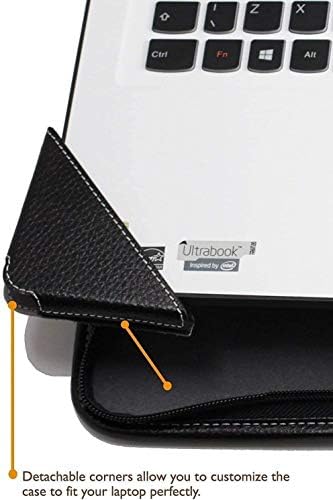Broonel - Kontúr Sorozat - Fekete, nagy teherbírású Bőr védőtok - Kompatibilis ASUS Vivobook 15 E510MA-BR997WS Laptop