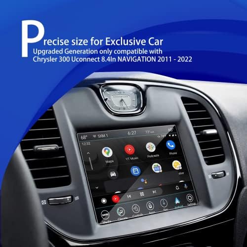 XXCIWP Autós Navigációs Képernyő Védő 2011-2022 2023 Chrysler 300 300S 300C Touring L SRT-8 Core 8.4 A Uconnect érintőképernyő Infotainment