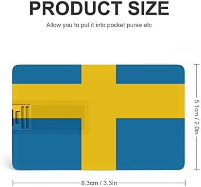 Svédország Lobogója USB Flash Meghajtó Személyre szabott Hitel-Kártya Meghajtó Memory Stick USB Kulcs Ajándékok