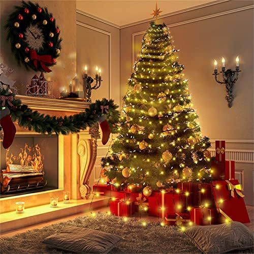 HHmei karácsonyfa Fényei 280/400 LED Karácsonyi Fények 8/16 String Lámpák 8 Fény Mód 6.6 FT Karácsonyi Díszek SGCABIGKGuAlJA