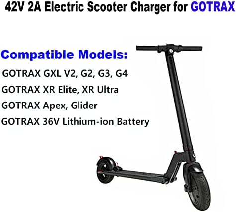 42V 2A Robogó Töltő GOTRAX Elektromos Robogó, G2, G3, G4, GXL V2, Apex, Vitorlázó, XR Elit, XR Ultra
