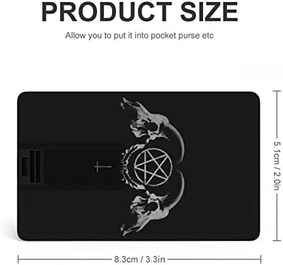 Gótikus Okkult Sátán Penta Szimbólum Koponya USB Flash Meghajtó Személyre szabott Hitel-Kártya Meghajtó Memory Stick USB Kulcs Ajándékok
