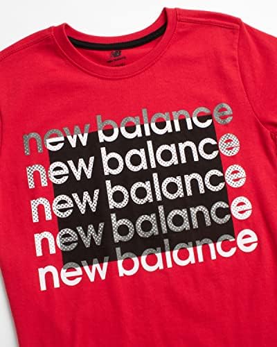 Új Balance Fiú Póló, Rövid Ujjú Grafikus Logó Sleeve Tee (Méret: 8-20)