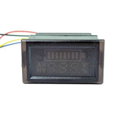 Taidacent Elektromos Jármű Vízálló Voltmérő 48v60V72v LCD Akkumulátor Áram Használat Monitor Mérő Digitális Fogyasztásmérő (YB28VE-W)