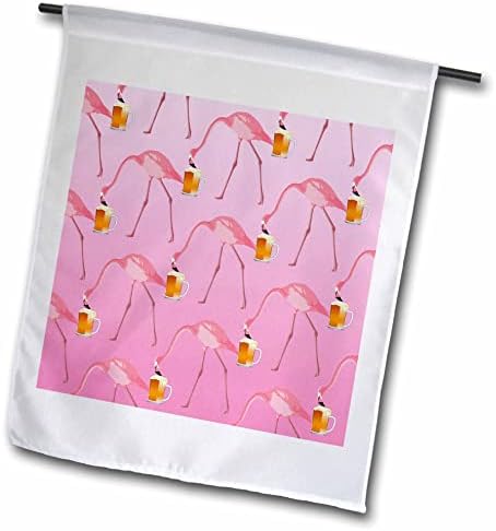 3dRose Egy Minta a Rózsaszín Flamingók Sört Inni egy Sört Bögre. - Flags (fl_350617_1)