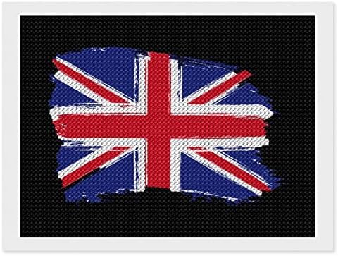 Zászló Egyesült Királyság Gyémánt Festmény Készletek 5D DIY Teljes Gyakorlat Strasszos Művészeti Fali Dekor Felnőtteknek 8x12