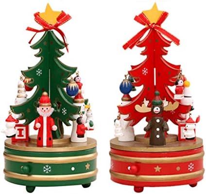 LKYBOA Music Box Karácsonyi Dekoráció, Karácsonyi Fa Fa Music Box újévi Ajándék, Karácsonyi Dekoráció Otthon (Szín : Egy)