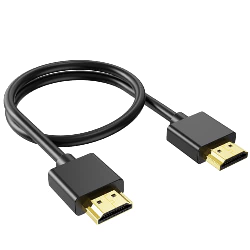 TOSICAM Ultra Vékony HDMI-HDMI Kábel Hyper Slim HDMI 2.0 OD:3.2 mm-es Kábel Extrém Rugalmas HDMI Kábel Támogatja a 3D/4K@60Hz, 2160P, 1080P(1.5