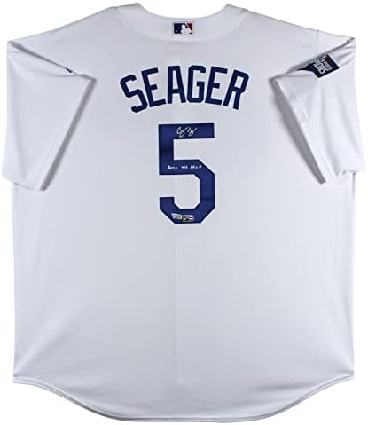 Dodgers Corey Seager 2020 WS MVP Aláírt Fehér Fenséges Király Bázis Jersey-i Fan - Dedikált MLB Mezek
