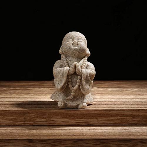 Gondtalan Hal Buddha-Szobor Minimalista Homokkő Budai Dísz Monk Figura Zen Dekoráció Hoz Haza egy Napsugár